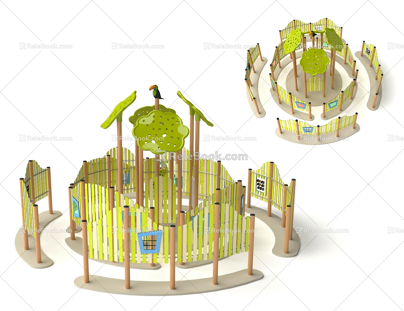 Bird's Nest Maze Amusement Park Children's Amusement Park Playground Functional Baffle 3d model