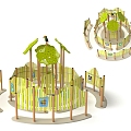 Bird's Nest Maze Amusement Park Children's Amusement Park Playground Functional Baffle 3d model