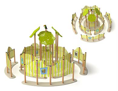 Bird's Nest Maze Amusement Park Children's Amusement Park Playground Functional Baffle 3d model