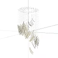 Modern Unique Spiral Design Metal Chandelier For Contemporary Interior Spaces