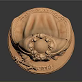 Elegant Woman Statue Wearing Crown Holding Scepter in Long Robe with Courage Inscribed Base