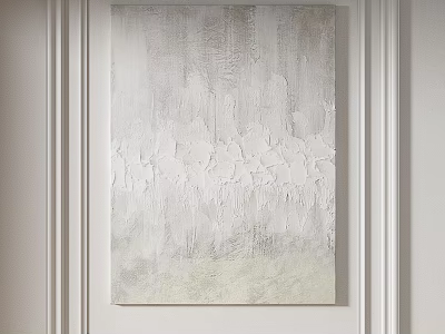 Modern Abstract Painting For Interior Decor With Neutral Tones Textured Brushstrokes 3d model