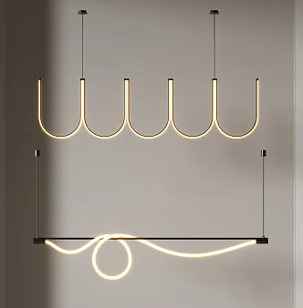 Modern chandelier combination 3d model