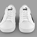 PUMA White Casual Shoes With Black Logo And Classic Stylish Design