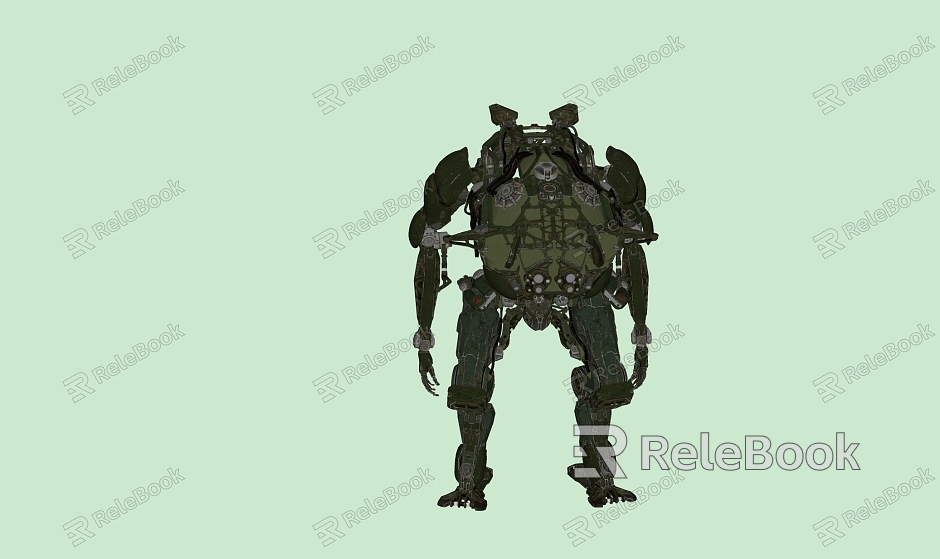 Industrial science fiction machinery and equipment accessories model