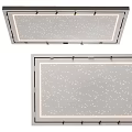 Modern Ceiling Design With White Sparkling Surface And LED Edge Lighting 3d model