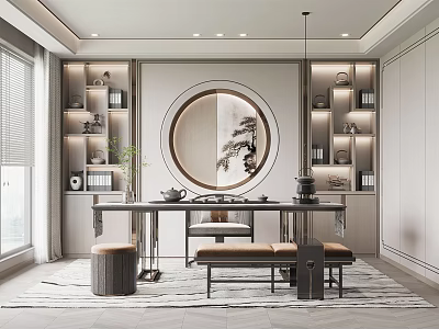 New Chinese Tea Room 3d model