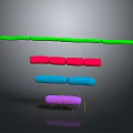 Different Colored Organ Structures Arranged in Layers with Hair Like Yellow Filaments at Bottom