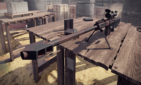 Modern Sniper Rifle 3d model