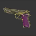 Silver Metal Pistol With Classic Design Detailed Grip And Sleek Appearance Firearm