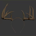 Unique Copper Colored Antler Shaped Decorative Headband for Daily Use