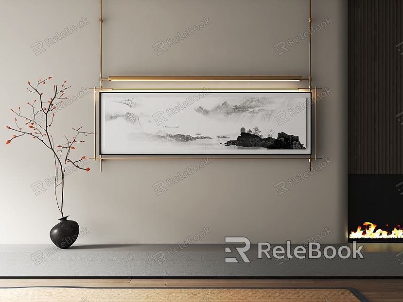 New Chinese Landscape Painting Decorative Painting model