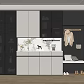 Light Luxury Shoe Cabinet 3d model