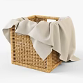 Woven Storage Baskets in Natural White Black for Home Organizing with Books and Fabrics