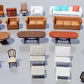 Casual Sofa Set Collection With Various Styles Matching Coffee Tables And Chairs