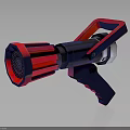 Red Spray Gun Tool With Red Handle Nozzle Black Middle And Silver Details 3d model