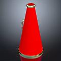 Red Conical Commercial Equipment With Gold Rim And Handle Design