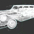 Vintage White Station Wagon With Classic Design And Retro Body Details