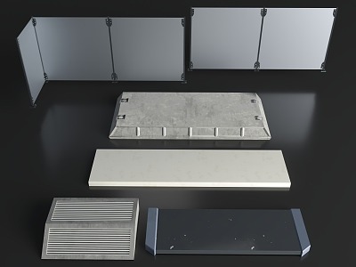 Laboratory Steps Laboratory Enclosing Railings model