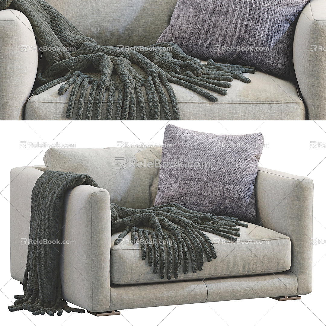 Modern Poliform Single Sofa 3d model