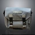 Stylish Gray Seconds Bag With Double Flap Black Straps And Canvas Material