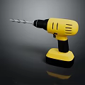 Yellow Electric Drill Power Tool For Professional Hardware Applications And Home Use 3d model