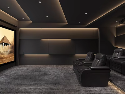 modern video room 3d model