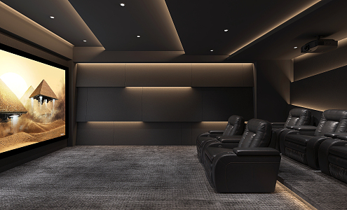 modern video room 3d model