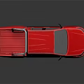 Red Pickup Truck Exterior With Cargo Bed And Shiny Alloy Wheels