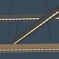 Modern Linear Chandelier Design With Three Hanging Sleek Bars And Even Illumination
