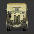 Vintage Military Tank Featuring Green Camouflage Tracks And Armored Turret Design