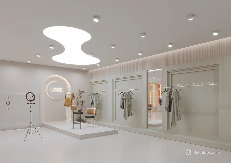 Modern Public Office Space Interior With Open Workstations Ergonomic Chairs And Natural Lighting 3d model