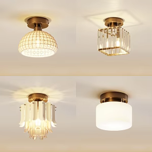 American ceiling lamp retro ceiling lamp porch ceiling lamp aisle ceiling lamp medieval ceiling lamp 3d model