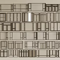 modern window casement window floor to ceiling window sliding window blinds bay window 3d model