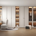 Wardrobe European-style wardrobe Jane European wardrobe 3d model