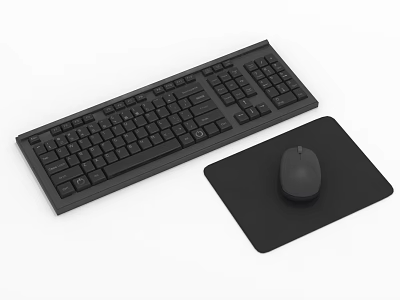 Wireless Computer Keyboard And Mouse With Ergonomic Non Slip Mouse Pad 3d model