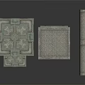 Intricate Carved Stone Sculptures Featuring Cubes And Cylinder With Detailed Patterns