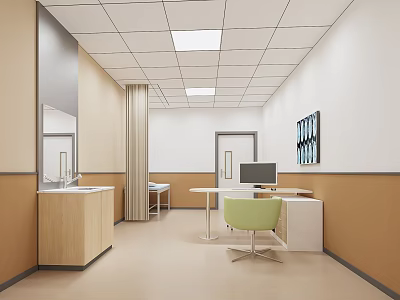 Hospital consulting room 3d model