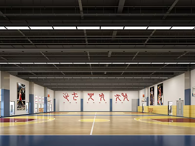Industrial LOFT basketball court 3d model