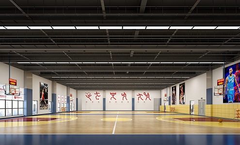 Industrial LOFT basketball court 3d model