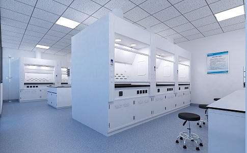 Food Company Laboratory Physical and Chemical Pre-treatment Room 3d model