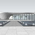 Modern Sales Office Architecture Exhibition Hall Architecture Art Gallery Architecture 3d model
