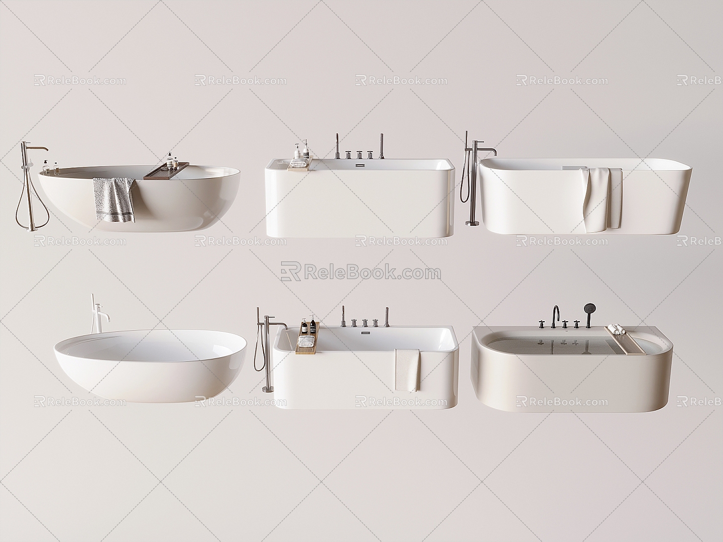 Bathtub Bathtub Ceramic Bathtub Integrated Open Bathtub 3d model