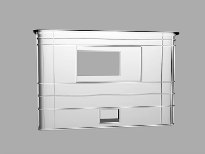 Elegant Decorative Ornament Set With Modern Transparent Display Cabinet Multi Drawer And Window Panel 3d model