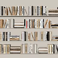 Well Organized Bookshelf With Various Books And Magazines On Multiple Shelves