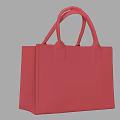 Red Tote Bag With Double Handles Simple Design For Everyday Use