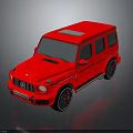 Red Shiny SUV With Black Alloy Wheels Front Grille And Reflective Roof Design
