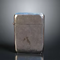 Vintage Silver Metallic Lighter With Classic Design And Smooth Surface
