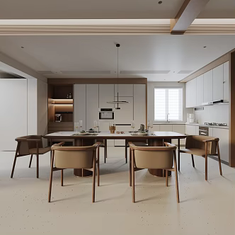 Modern table combination 3d model