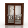 Jianou solid wood door interior door door 3d model